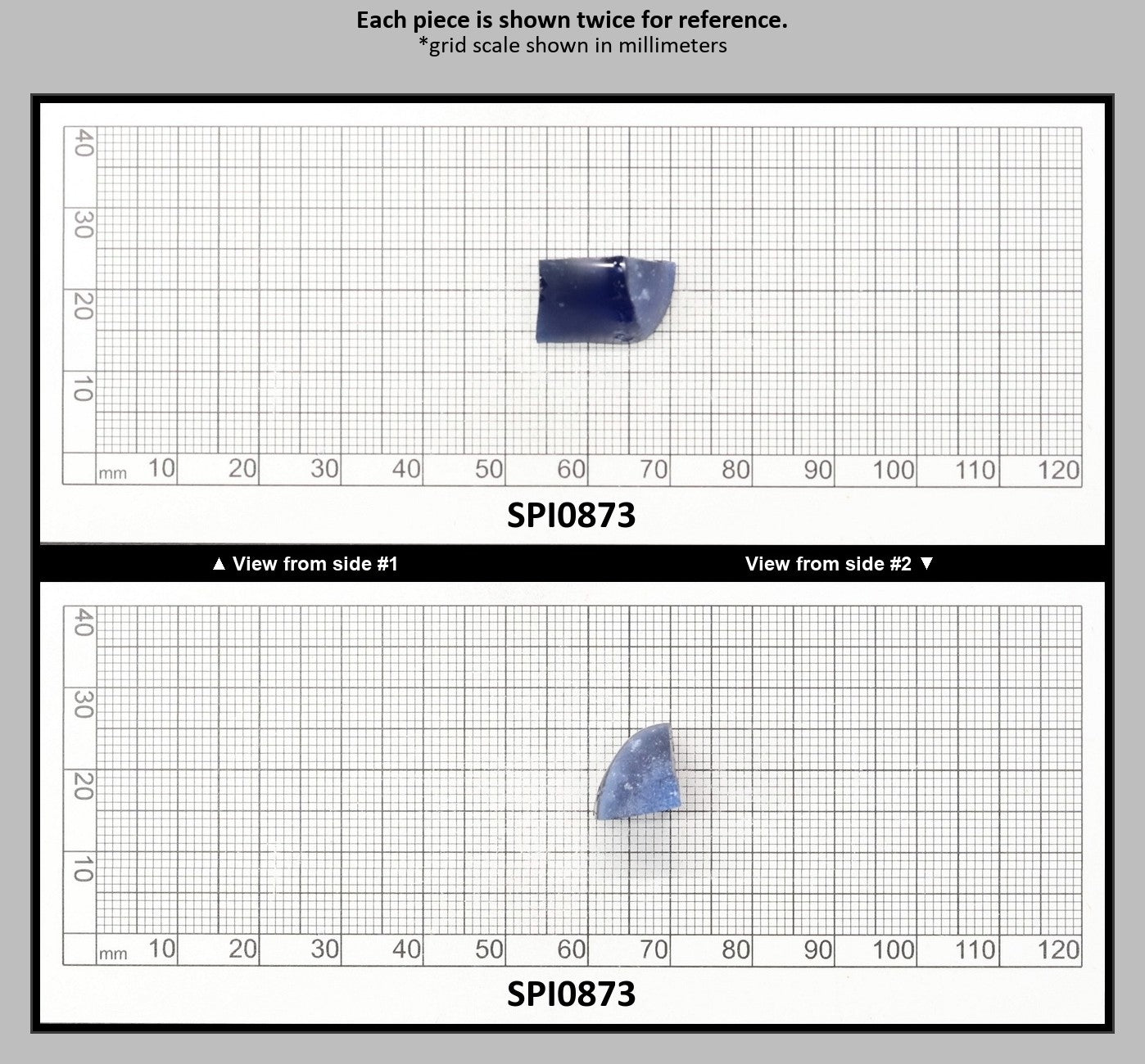 Burma Dark Blue #113-Djeva Lab Created Spinel Faceting Rough for Gem Cutting - Various Sizes : SPI0873