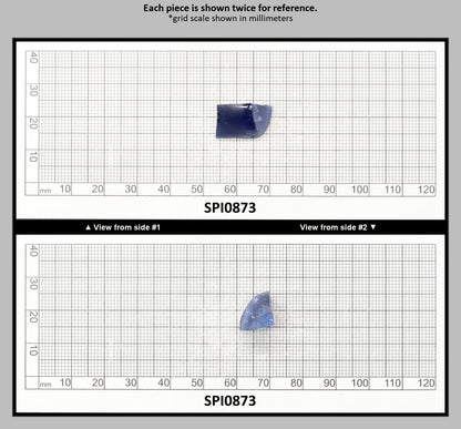 Burma Dark Blue #113-Djeva Lab Created Spinel Faceting Rough for Gem Cutting - Various Sizes : SPI0873