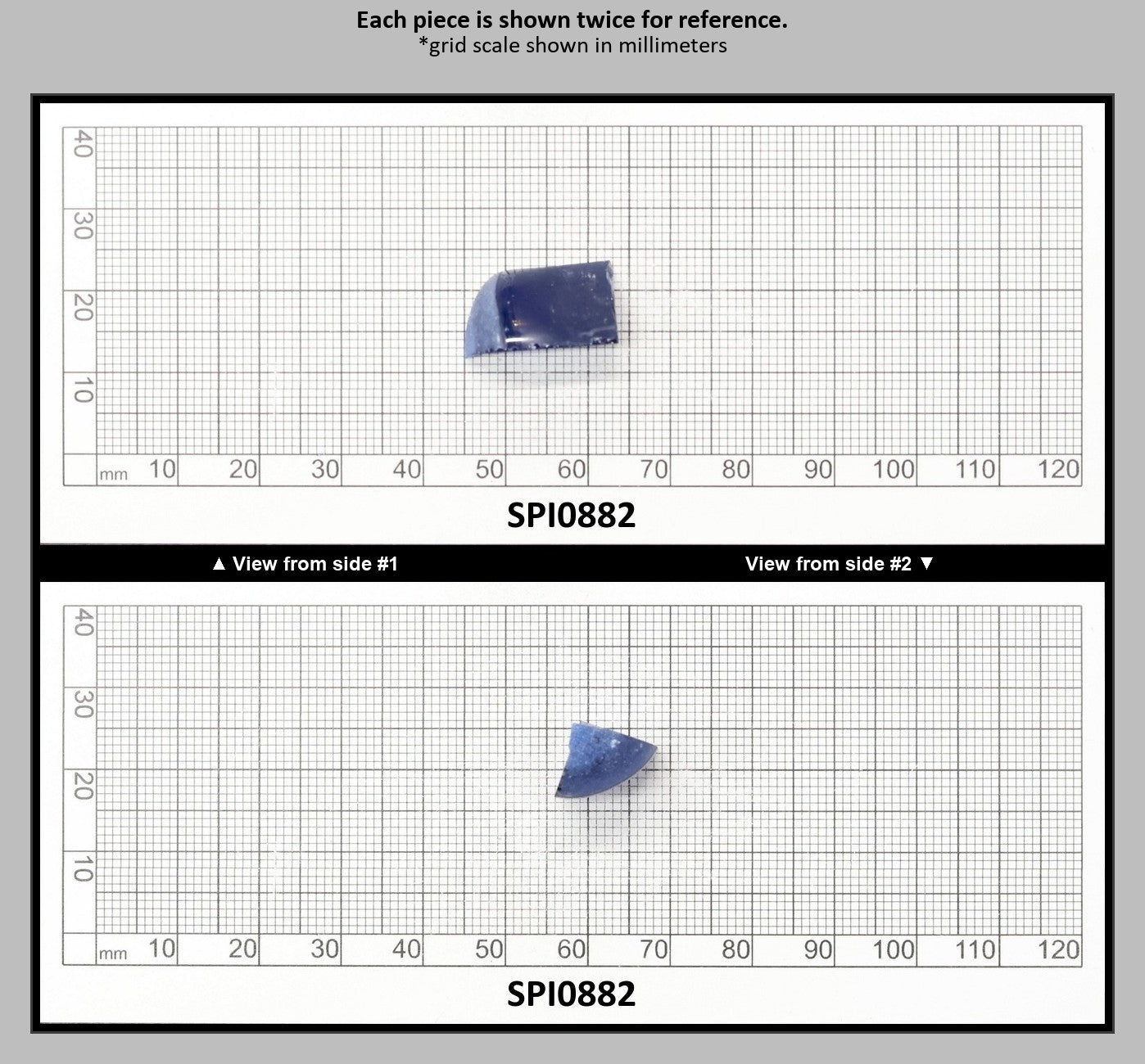 Burma Dark Blue #113-Djeva Lab Created Spinel Faceting Rough for Gem Cutting - Various Sizes : SPI0882