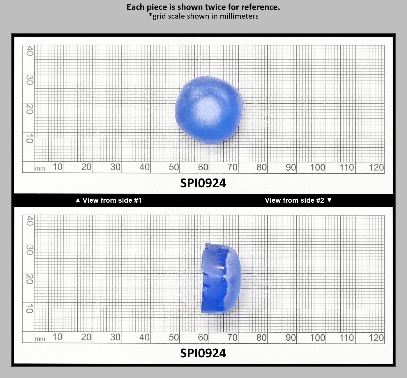 Ceylon Blue #110-Djeva Lab Created Spinel Faceting Rough for Gem Cutting - Various Sizes : SPI0924