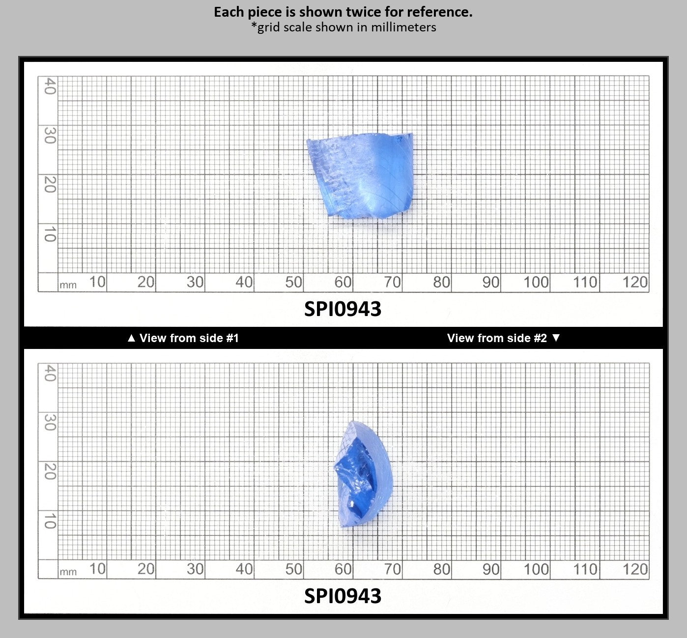 Ceylon Blue #110-Djeva Lab Created Spinel Faceting Rough for Gem Cutting - Various Sizes : SPI0943