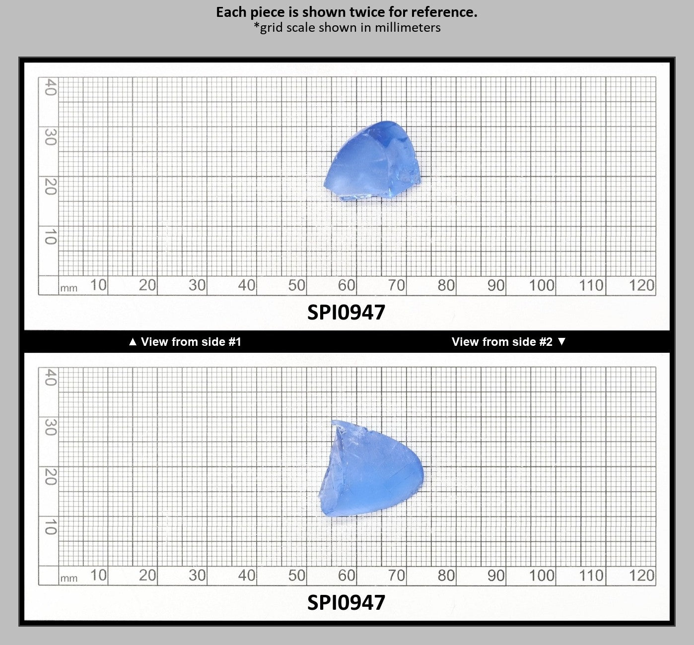 Ceylon Blue #110-Djeva Lab Created Spinel Faceting Rough for Gem Cutting - Various Sizes : SPI0947