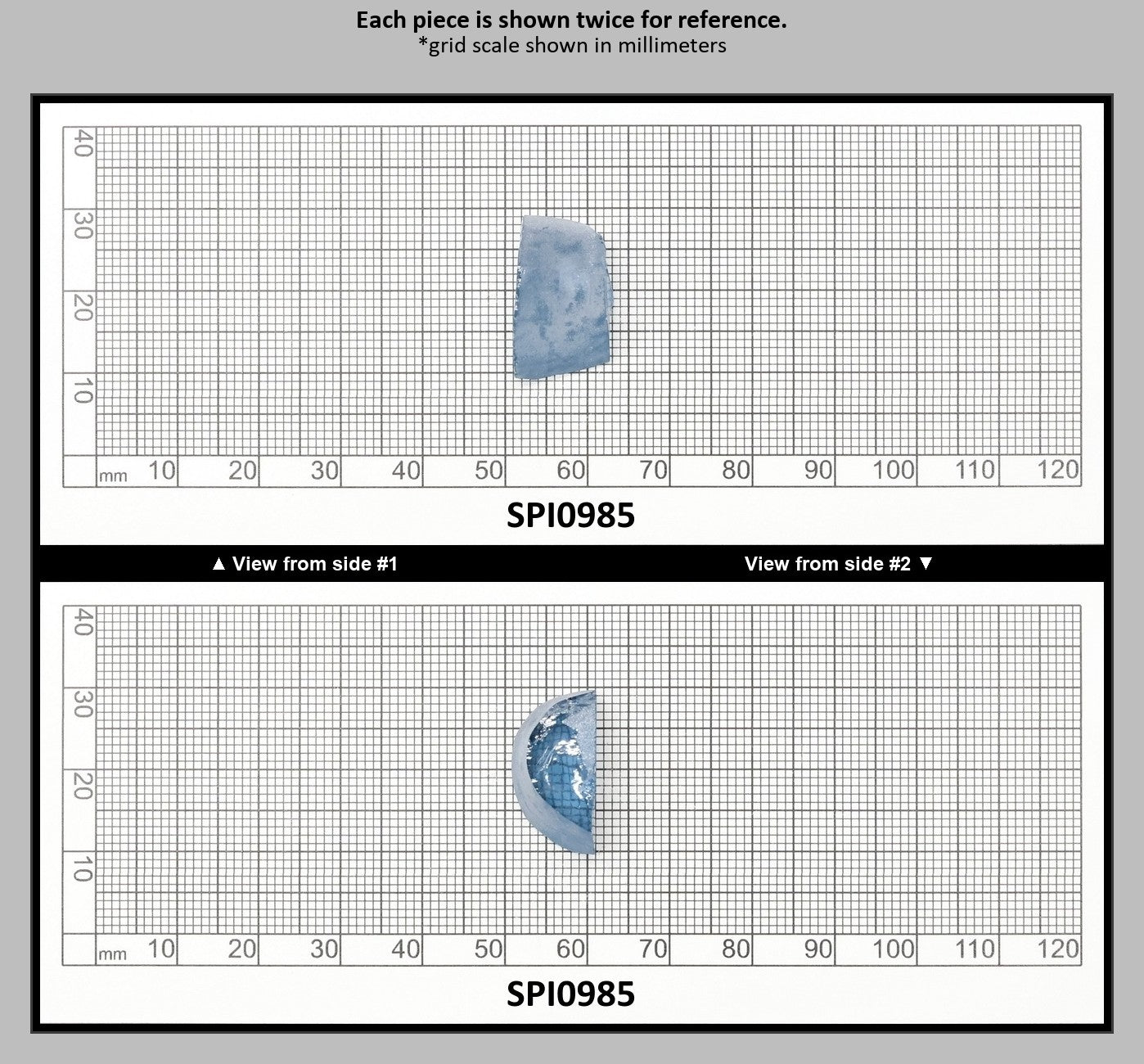 Aquamarine Medium Blue #106 Lab Created Spinel Faceting Rough for Gem Cutting - Various Sizes : SPI0985