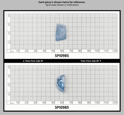 Aquamarine Medium Blue #106 Lab Created Spinel Faceting Rough for Gem Cutting - Various Sizes : SPI0985