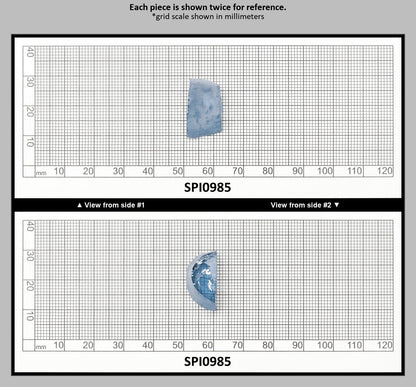 Aquamarine Medium Blue #106 Lab Created Spinel Faceting Rough for Gem Cutting - Various Sizes : SPI0985