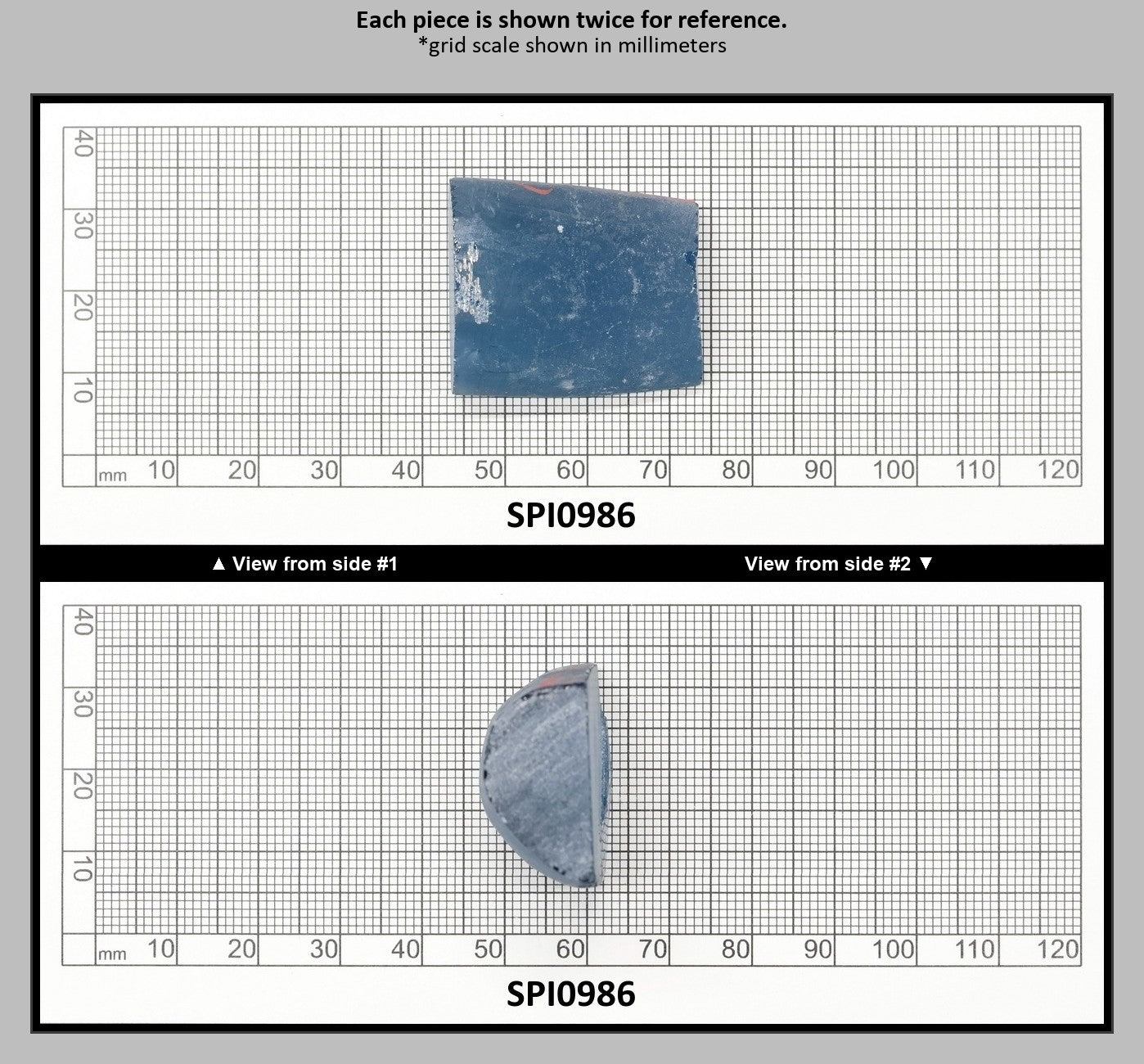 Aquamarine Medium Blue #106 Lab Created Spinel Faceting Rough for Gem Cutting - Various Sizes : SPI0986
