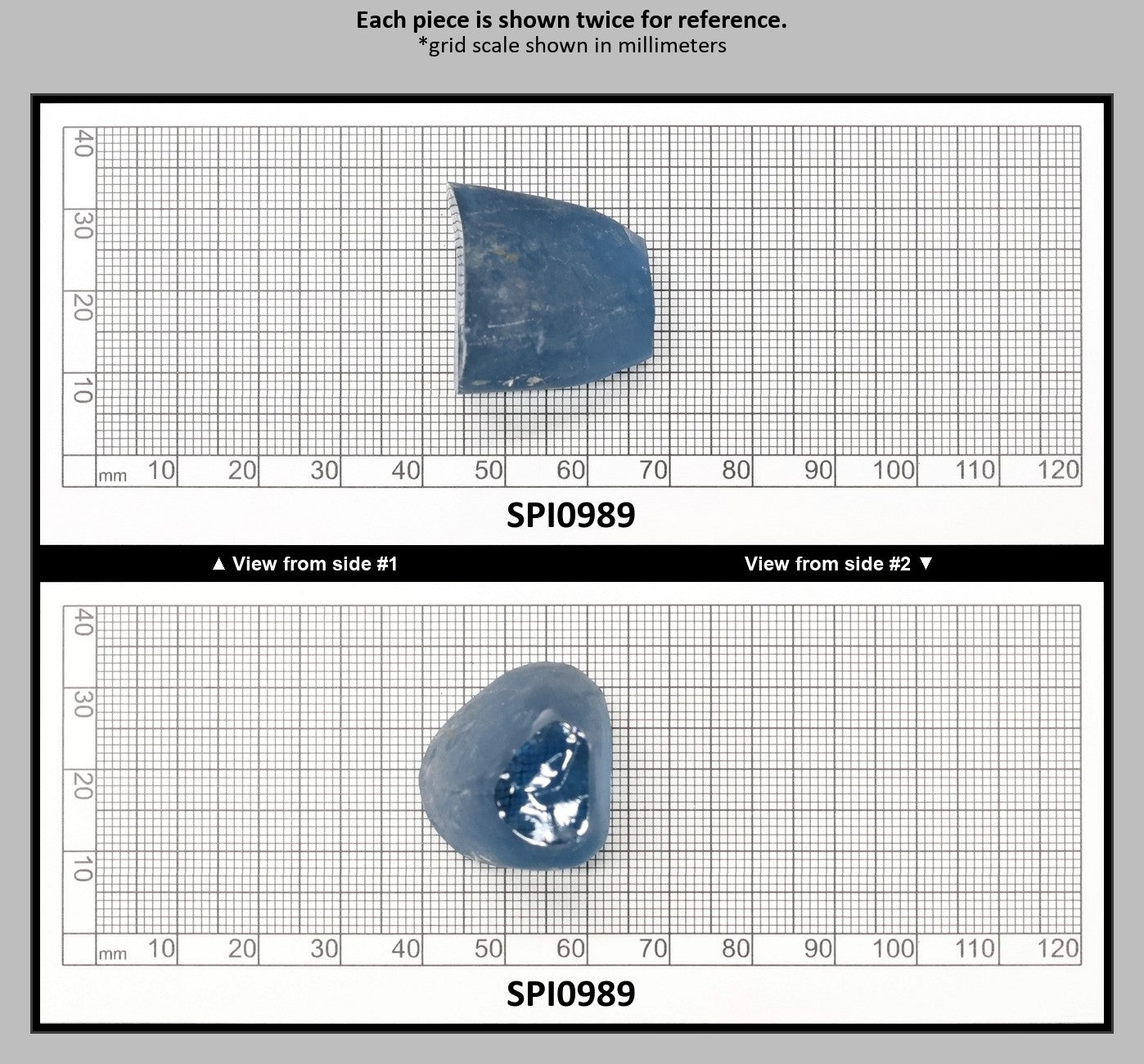 Aquamarine Medium Blue #106 Lab Created Spinel Faceting Rough for Gem Cutting - Various Sizes : SPI0989