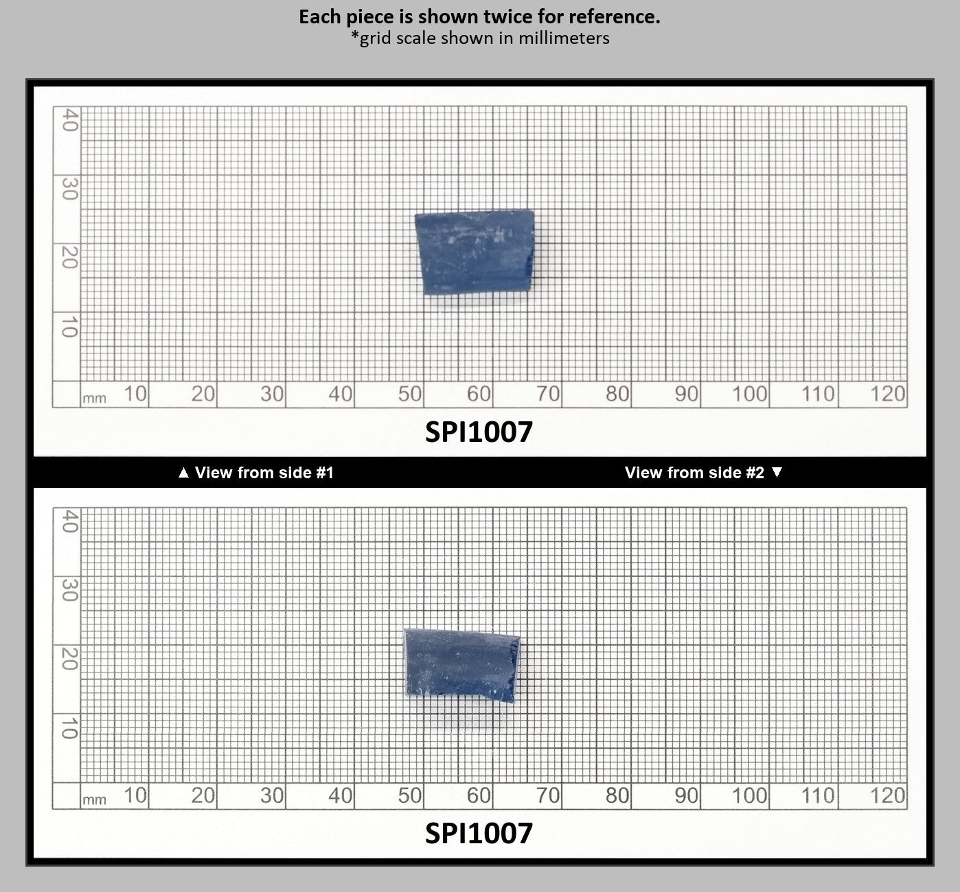 Dark Blue #119 Lab Created Spinel Faceting Rough for Gem Cutting - Various Sizes : SPI1007