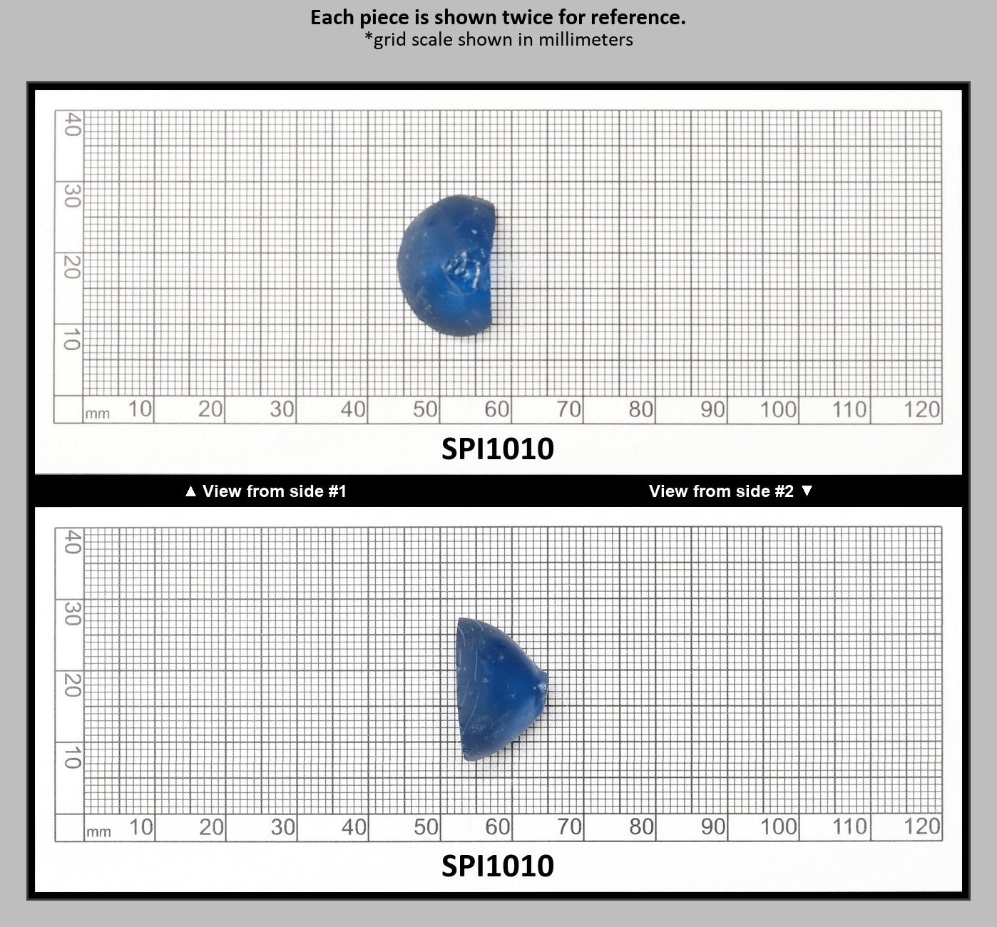 Dark Blue #119 Lab Created Spinel Faceting Rough for Gem Cutting - Various Sizes : SPI1010