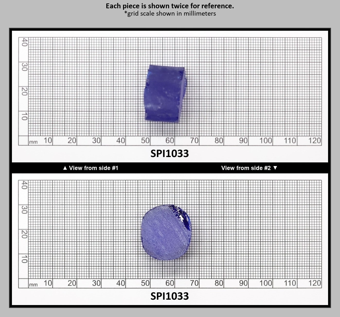 Cobalt Blue #114-Djeva Lab Created Spinel Faceting Rough for Gem Cutting - Various Sizes : SPI1033
