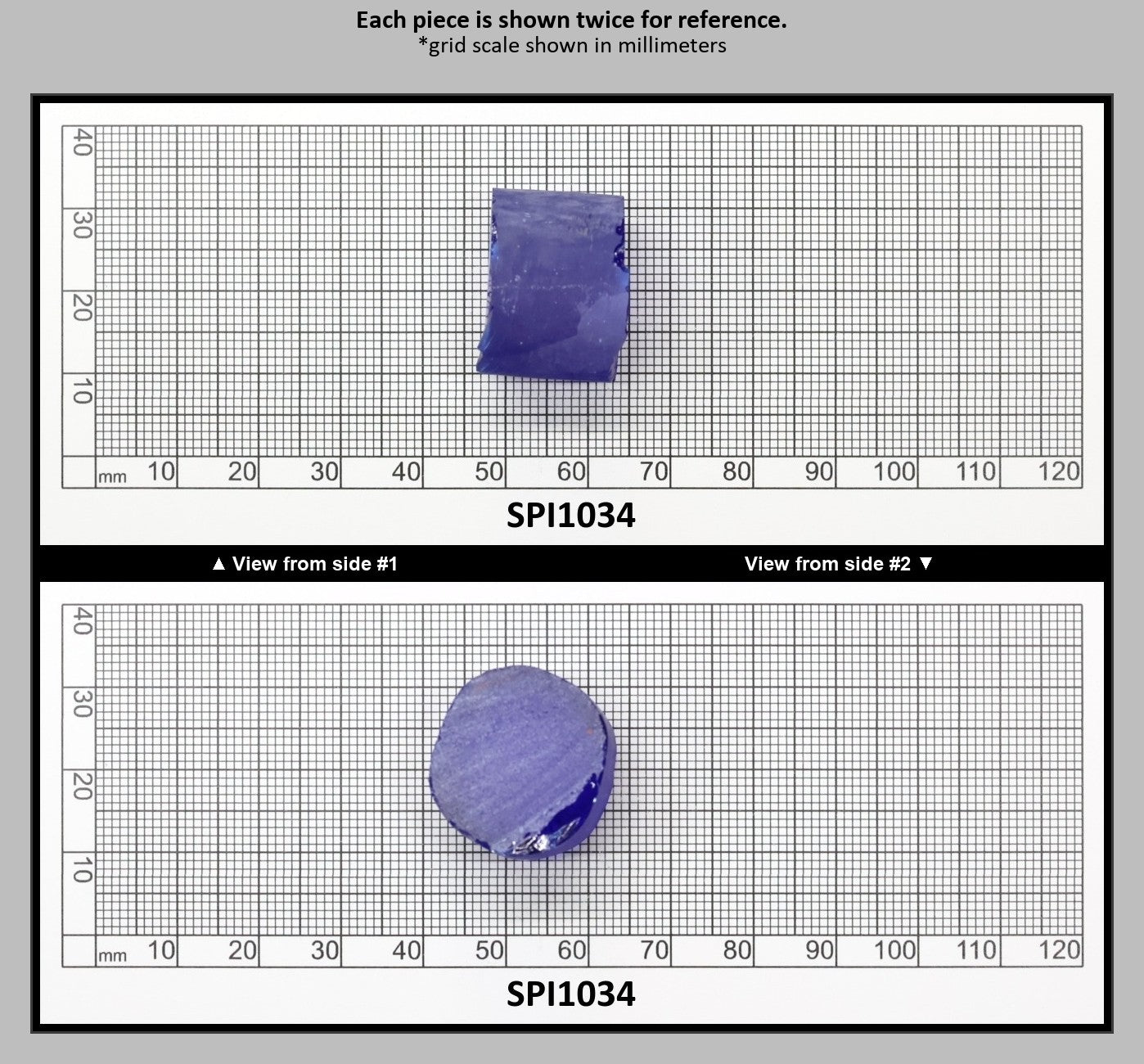 Cobalt Blue #114-Djeva Lab Created Spinel Faceting Rough for Gem Cutting - Various Sizes : SPI1034