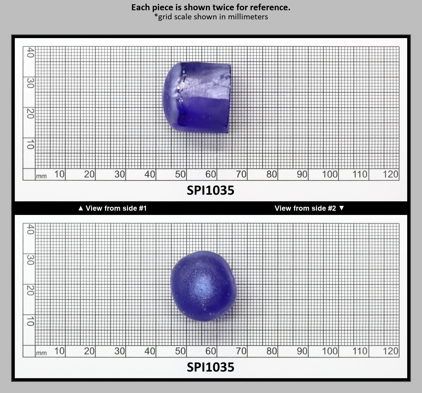Cobalt Blue #114-Djeva Lab Created Spinel Faceting Rough for Gem Cutting - Various Sizes : SPI1035