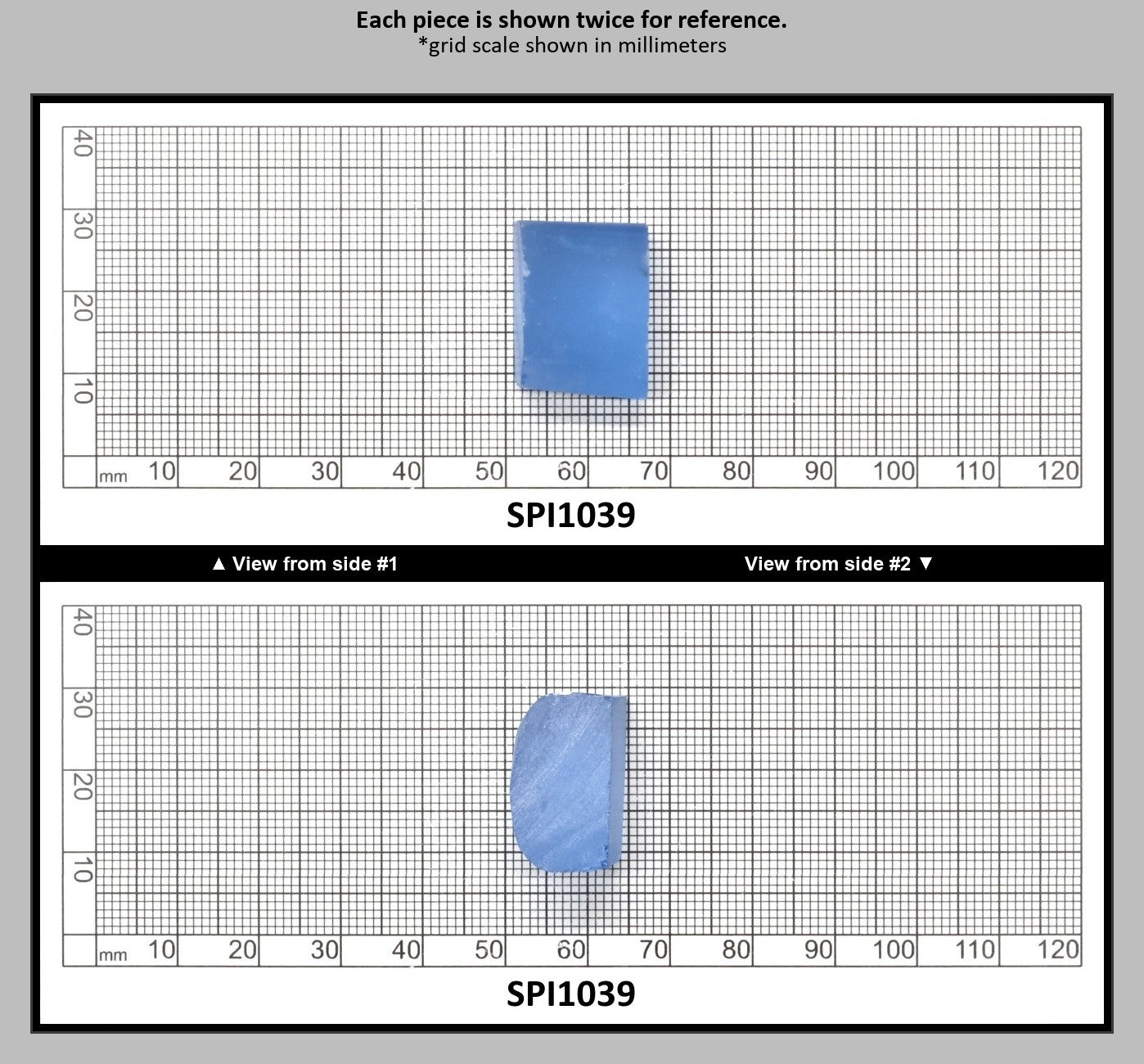 Aquamarine Light Blue #104 Lab Created Spinel Faceting Rough for Gem Cutting - Various Sizes : SPI1039