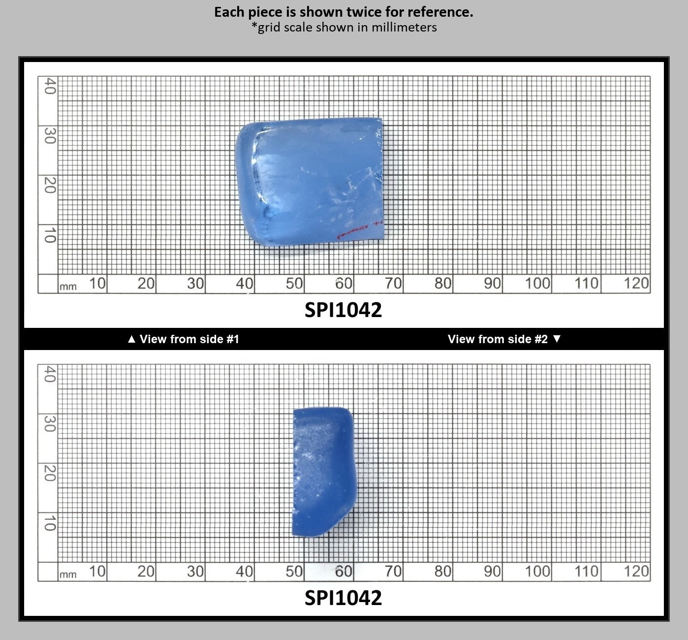 Aquamarine Light Blue #104 Lab Created Spinel Faceting Rough for Gem Cutting - Various Sizes : SPI1042
