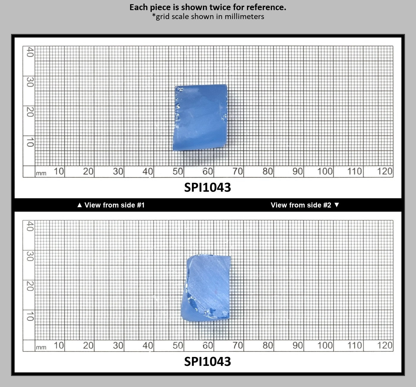 Aquamarine Light Blue #104 Lab Created Spinel Faceting Rough for Gem Cutting - Various Sizes : SPI1043