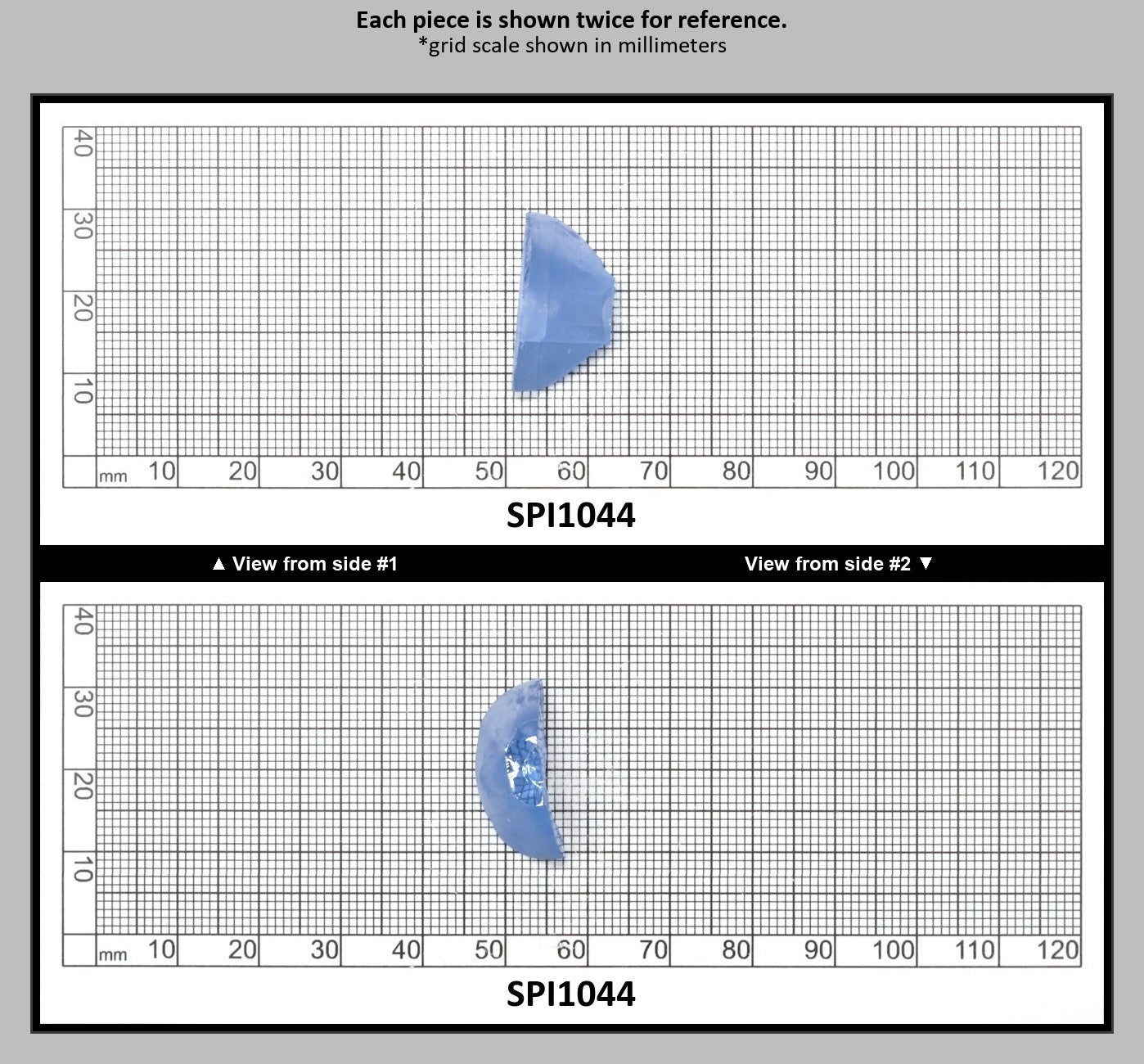Aquamarine Light Blue #104 Lab Created Spinel Faceting Rough for Gem Cutting - Various Sizes : SPI1044