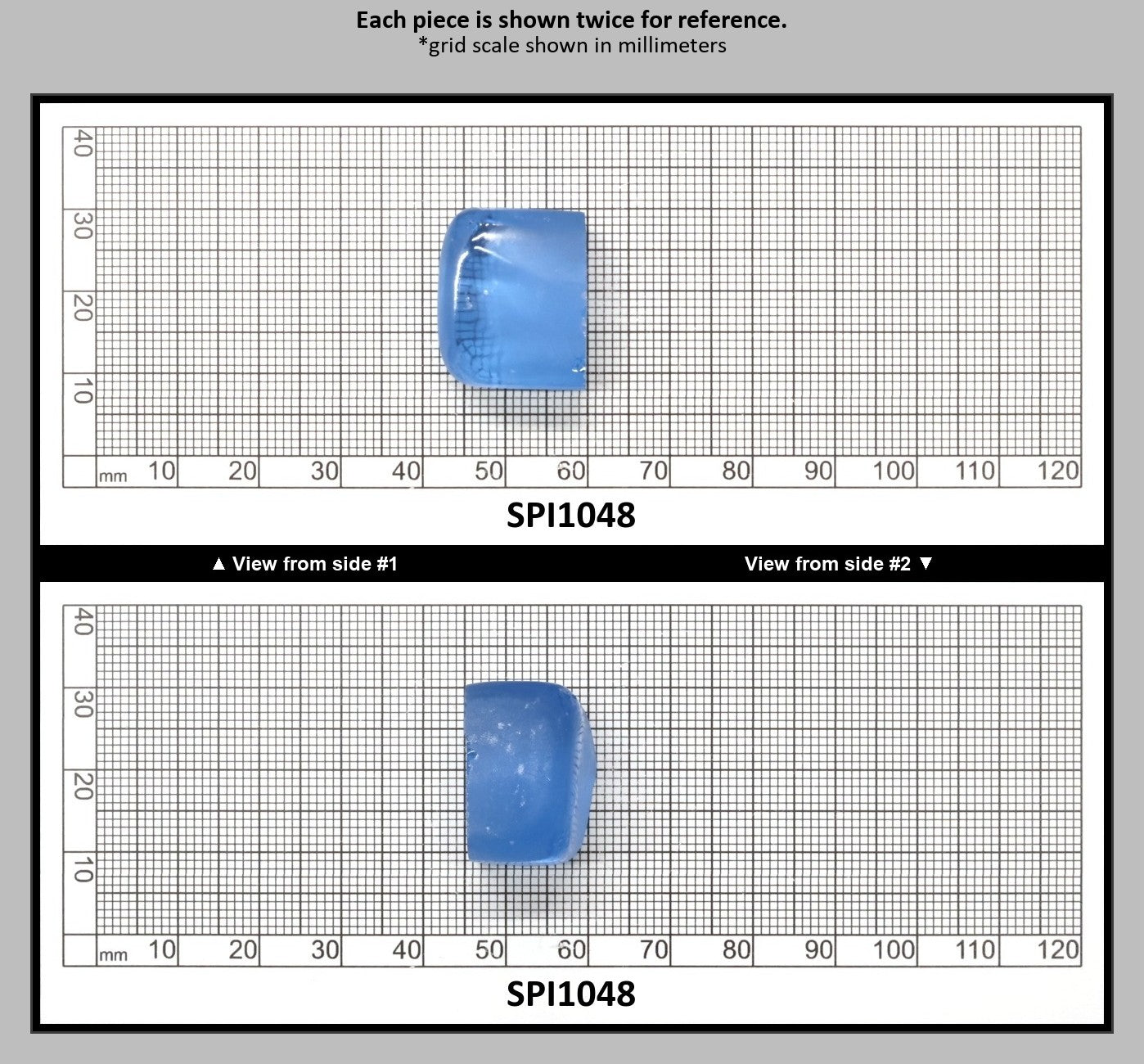 Aquamarine Light Blue #104 Lab Created Spinel Faceting Rough for Gem Cutting - Various Sizes : SPI1048