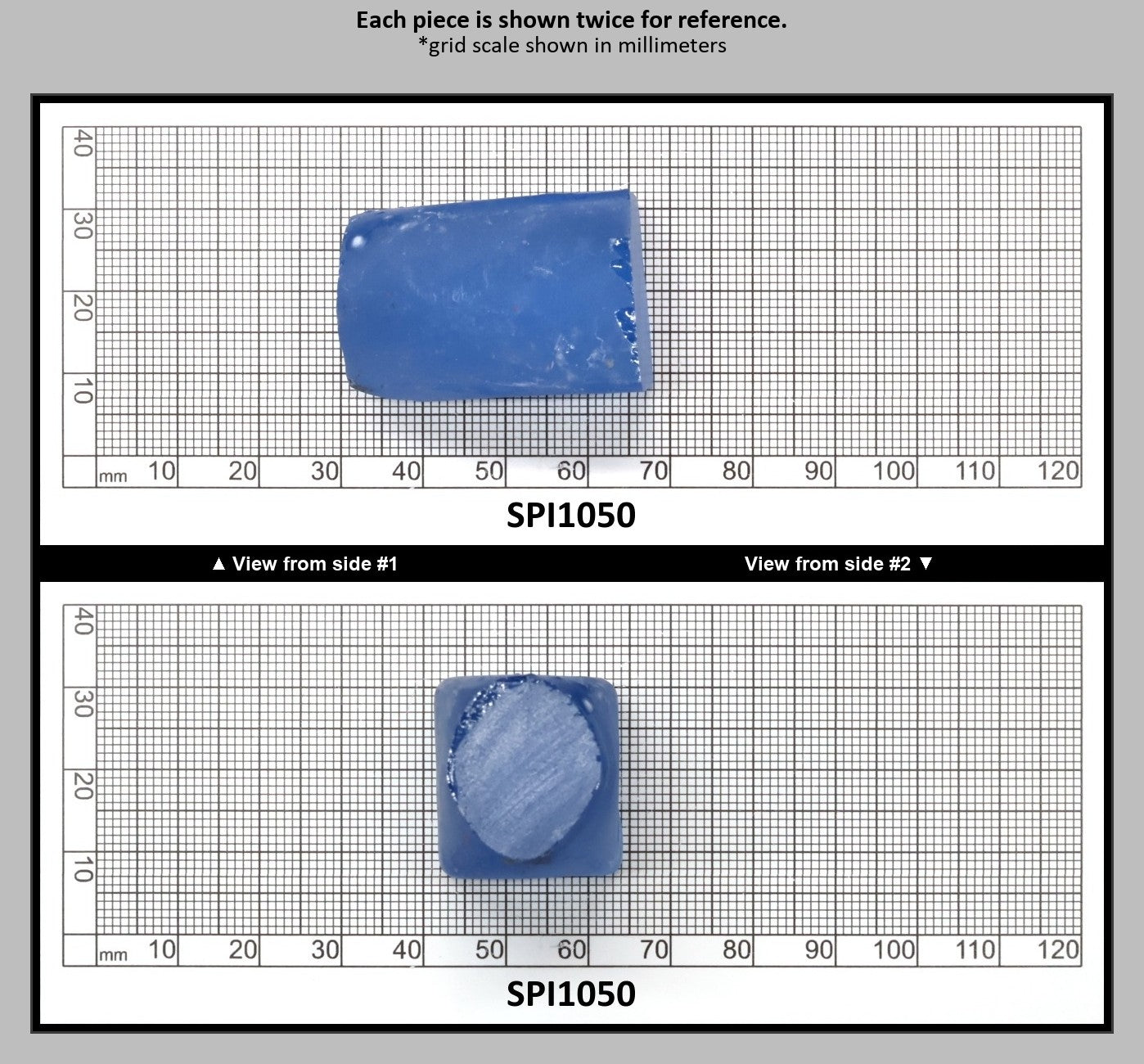 Aquamarine Light Blue #104 Lab Created Spinel Faceting Rough for Gem Cutting - Various Sizes : SPI1050