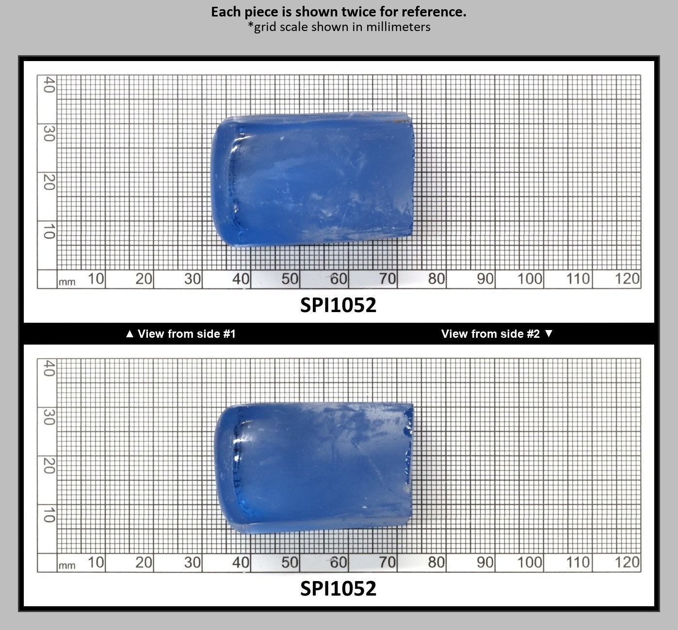 Aquamarine Light Blue #104 Lab Created Spinel Faceting Rough for Gem Cutting - Various Sizes : SPI1052