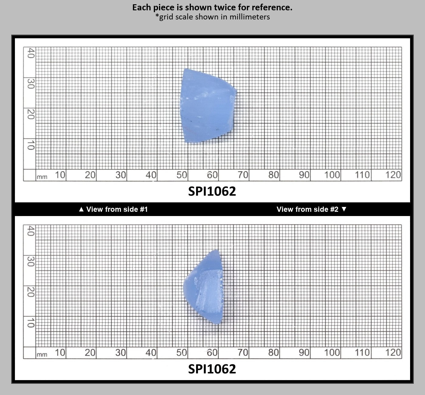Aquamarine Blue #105 Lab Created Spinel Faceting Rough for Gem Cutting - Various Sizes : SPI1062