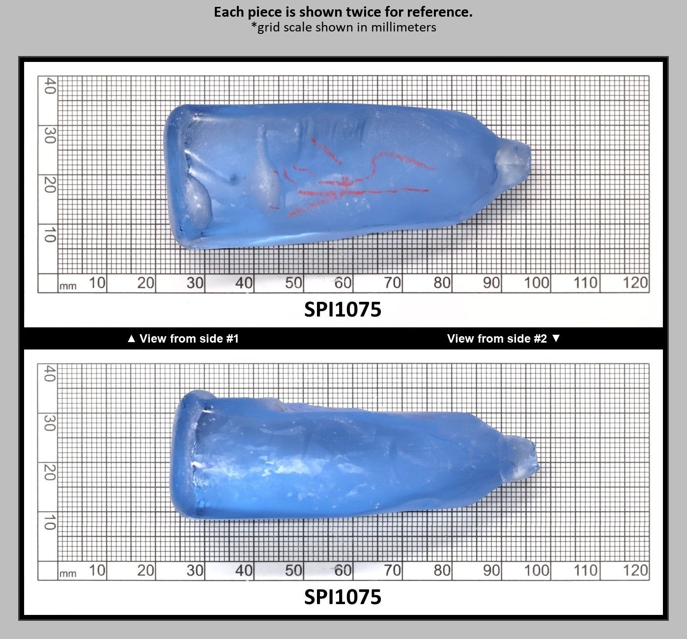Aquamarine Blue #105 Lab Created Spinel Faceting Rough for Gem Cutting - Various Sizes : SPI1075