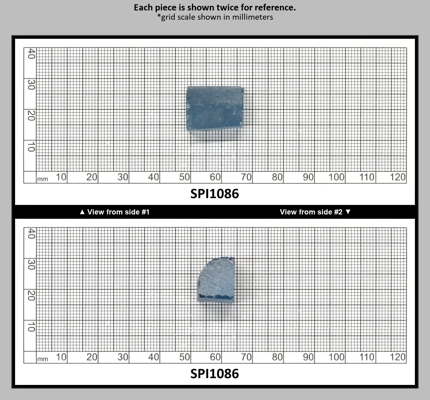 Aquamarine Medium Blue #106 Lab Created Spinel Faceting Rough for Gem Cutting - Various Sizes : SPI1086