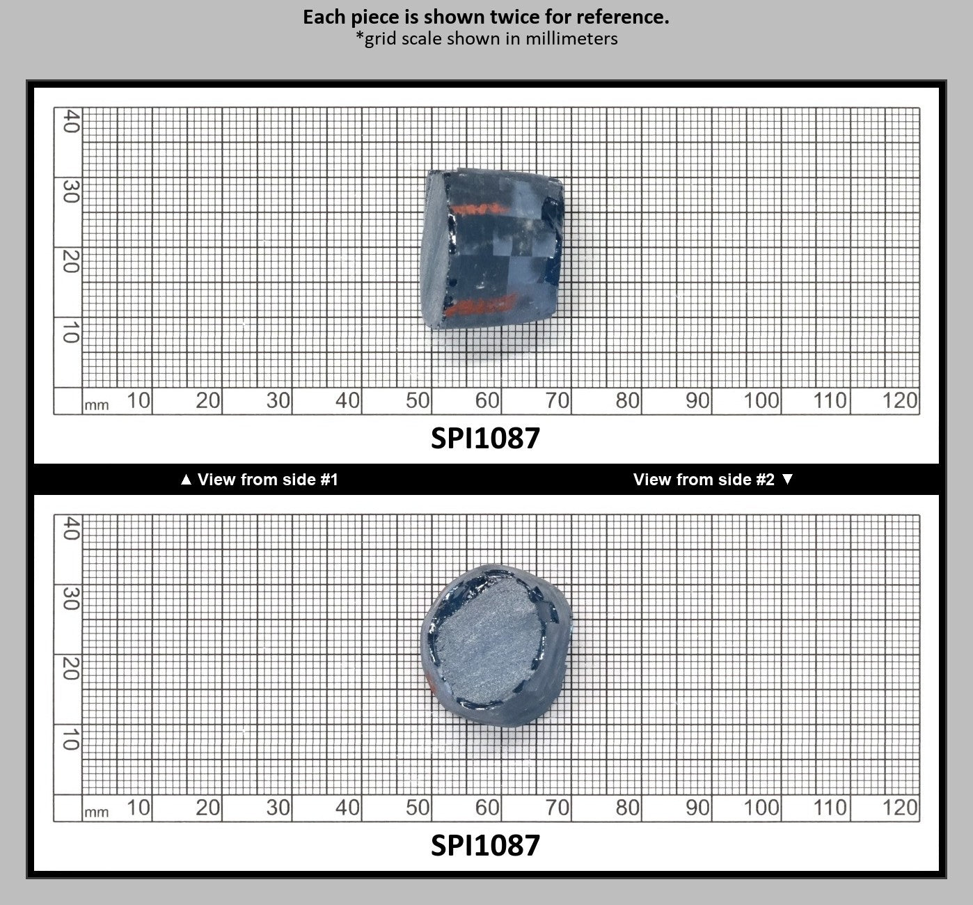 Aquamarine Medium Blue #106 Lab Created Spinel Faceting Rough for Gem Cutting - Various Sizes : SPI1087