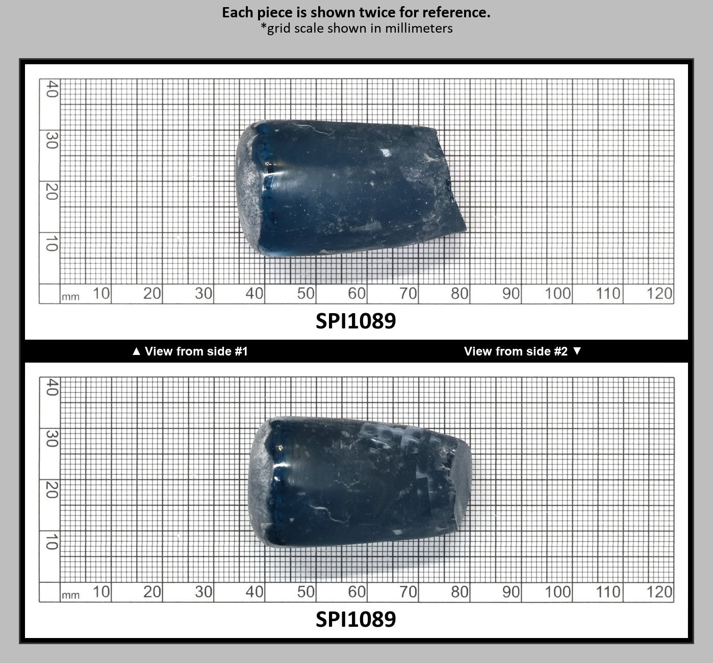 Aquamarine Medium Blue #106 Lab Created Spinel Faceting Rough for Gem Cutting - Various Sizes : SPI1089
