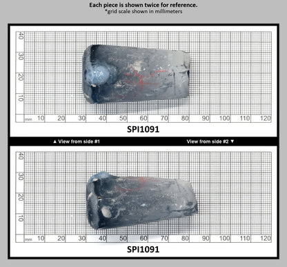 Aquamarine Medium Blue #106 Lab Created Spinel Faceting Rough for Gem Cutting - Various Sizes : SPI1091