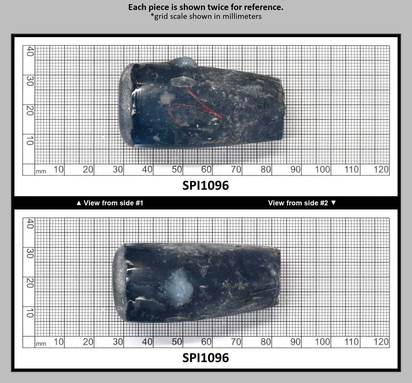 Aquamarine Medium Blue #106 Lab Created Spinel Faceting Rough for Gem Cutting - Various Sizes : SPI1096