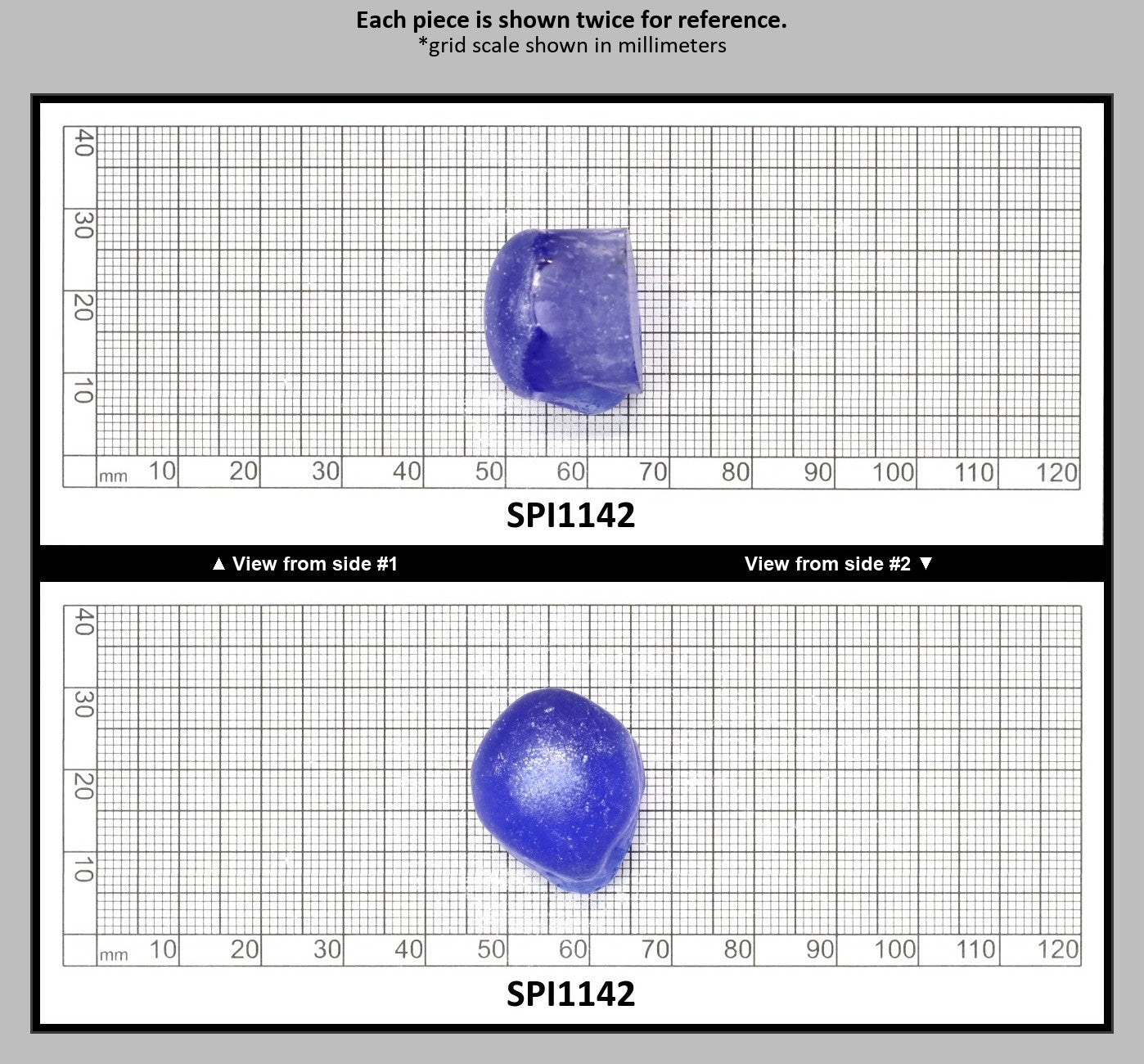 Cobalt Blue #114-Djeva Lab Created Spinel Faceting Rough for Gem Cutting - Various Sizes : SPI1142