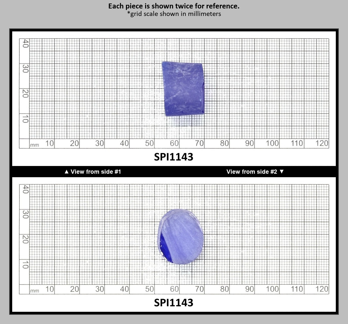 Cobalt Blue #114-Djeva Lab Created Spinel Faceting Rough for Gem Cutting - Various Sizes : SPI1143