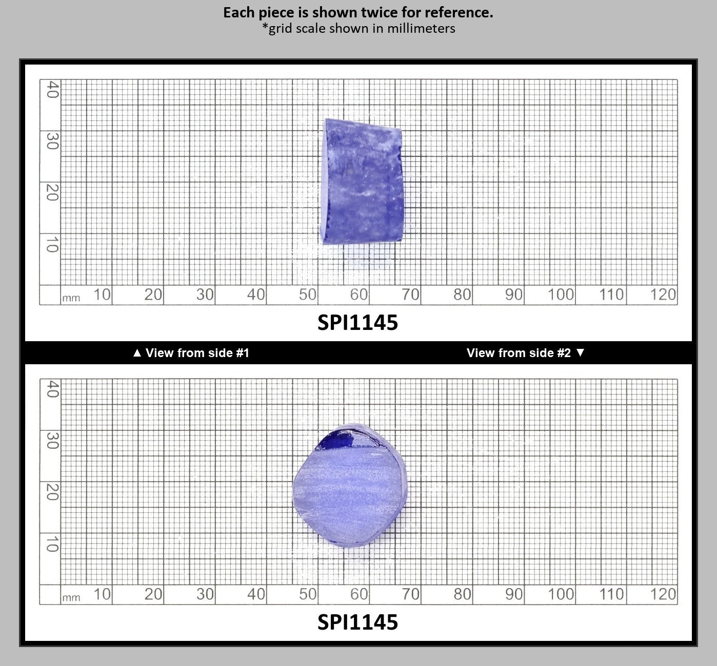 Cobalt Blue #114-Djeva Lab Created Spinel Faceting Rough for Gem Cutting - Various Sizes : SPI1145