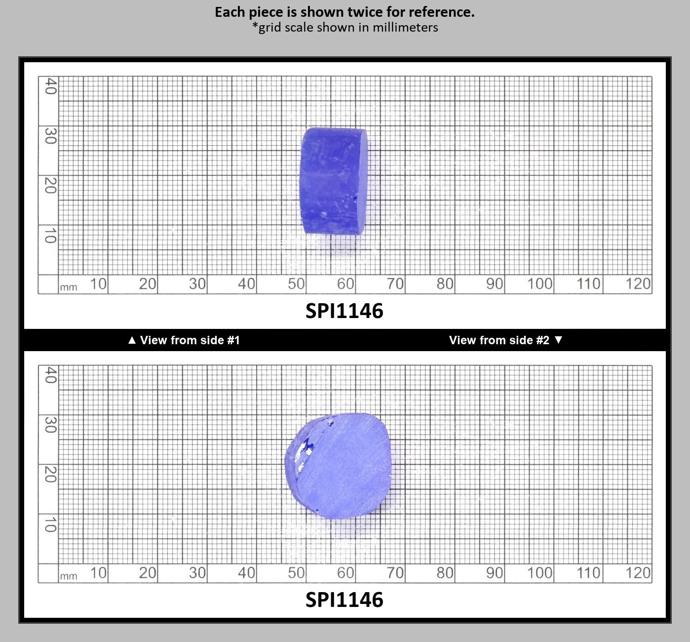 Cobalt Blue #114-Djeva Lab Created Spinel Faceting Rough for Gem Cutting - Various Sizes : SPI1146