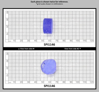Cobalt Blue #114-Djeva Lab Created Spinel Faceting Rough for Gem Cutting - Various Sizes : SPI1146