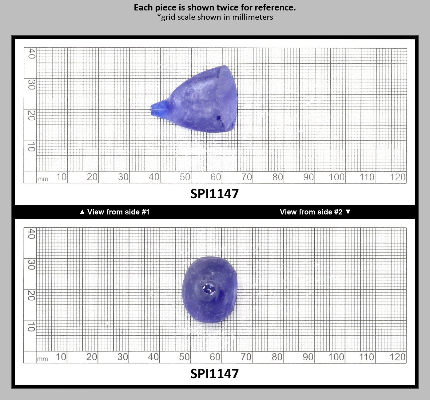 Cobalt Blue #114-Djeva Lab Created Spinel Faceting Rough for Gem Cutting - Various Sizes : SPI1147