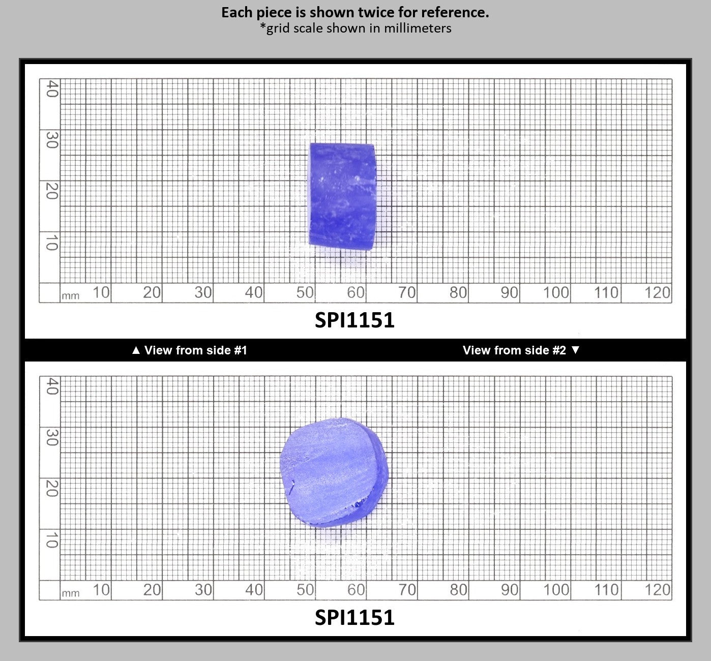 Cobalt Blue #114-Djeva Lab Created Spinel Faceting Rough for Gem Cutting - Various Sizes : SPI1151