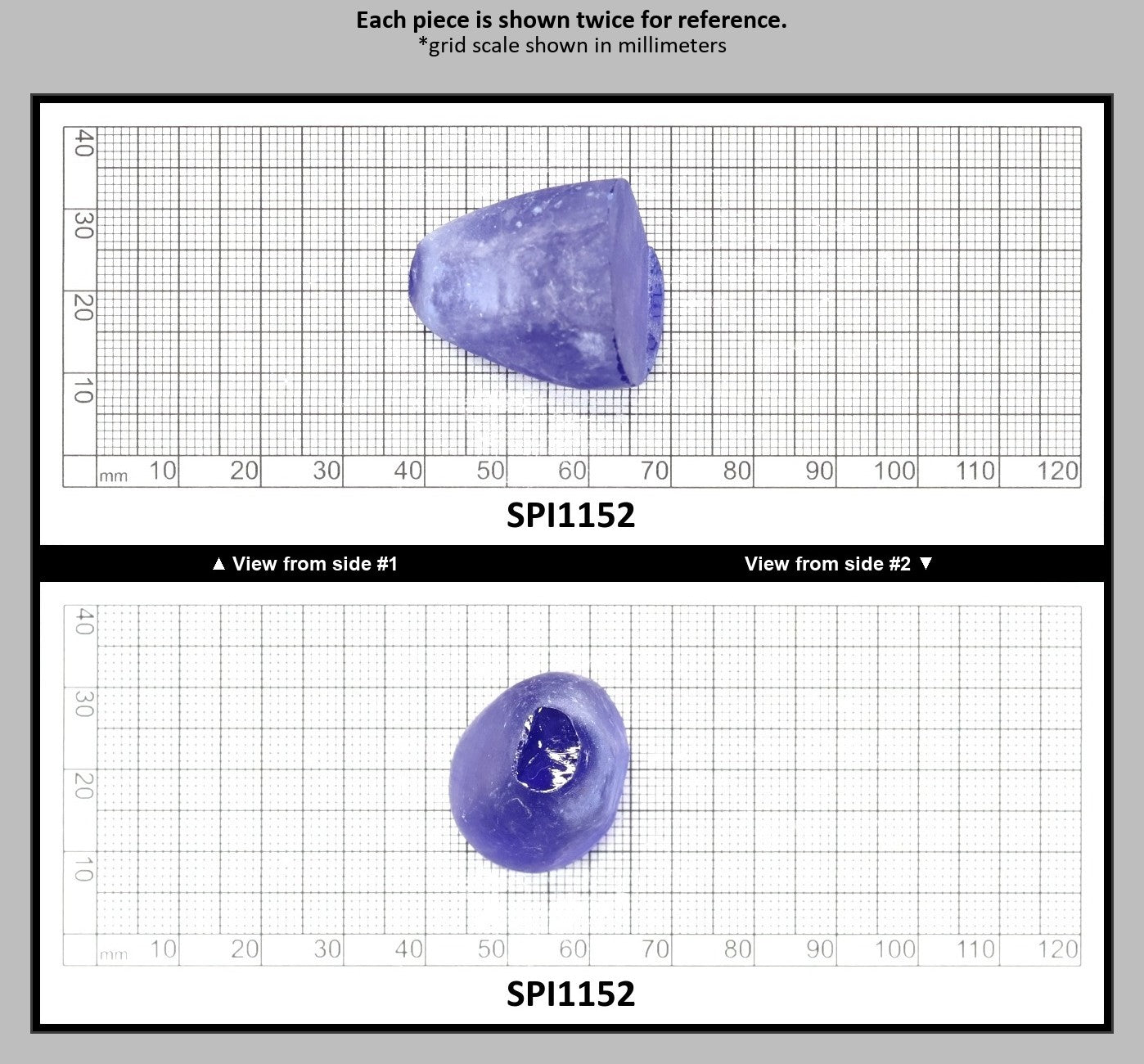Cobalt Blue #114-Djeva Lab Created Spinel Faceting Rough for Gem Cutting - Various Sizes : SPI1152