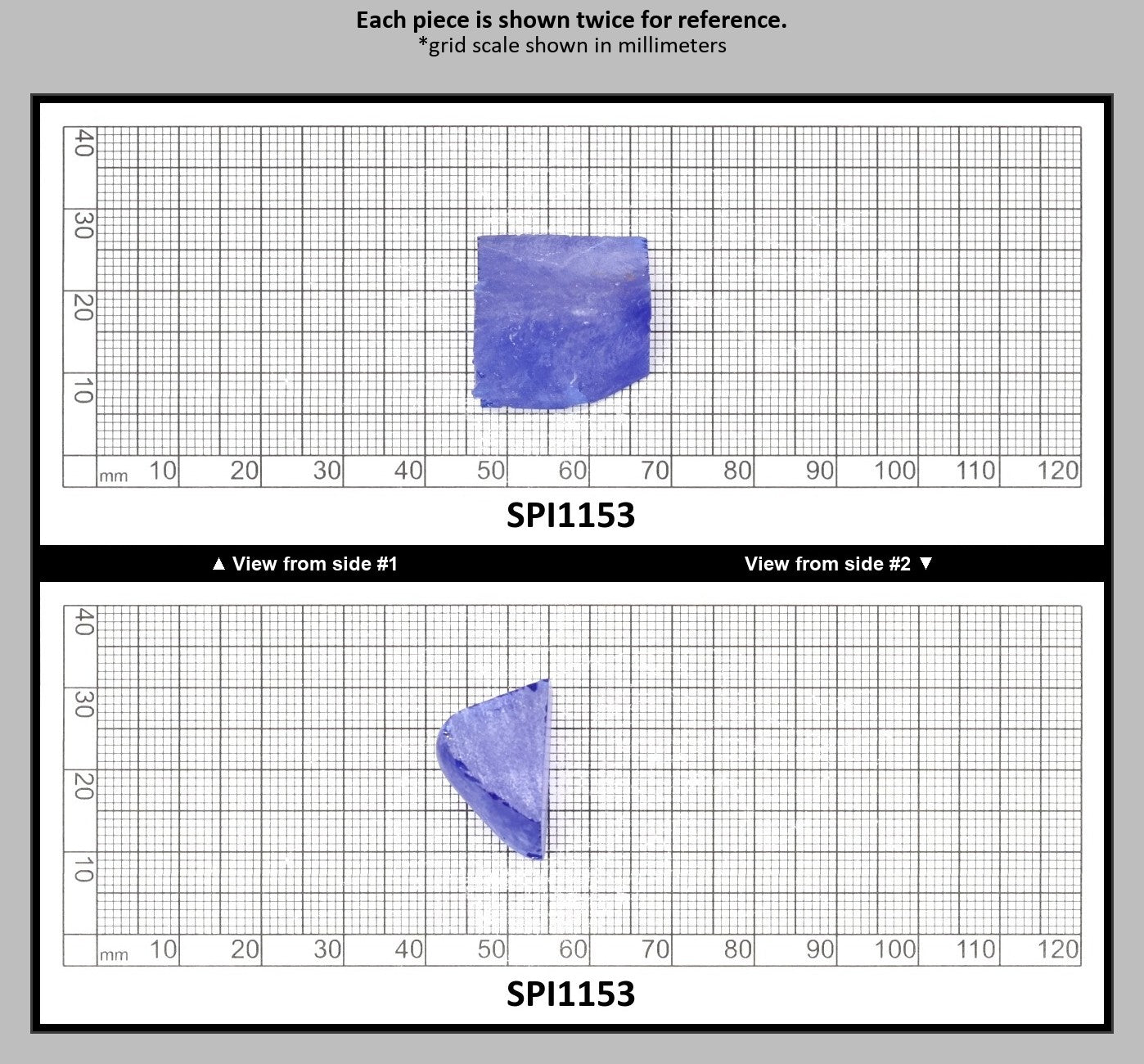 Cobalt Blue #114-Djeva Lab Created Spinel Faceting Rough for Gem Cutting - Various Sizes : SPI1153