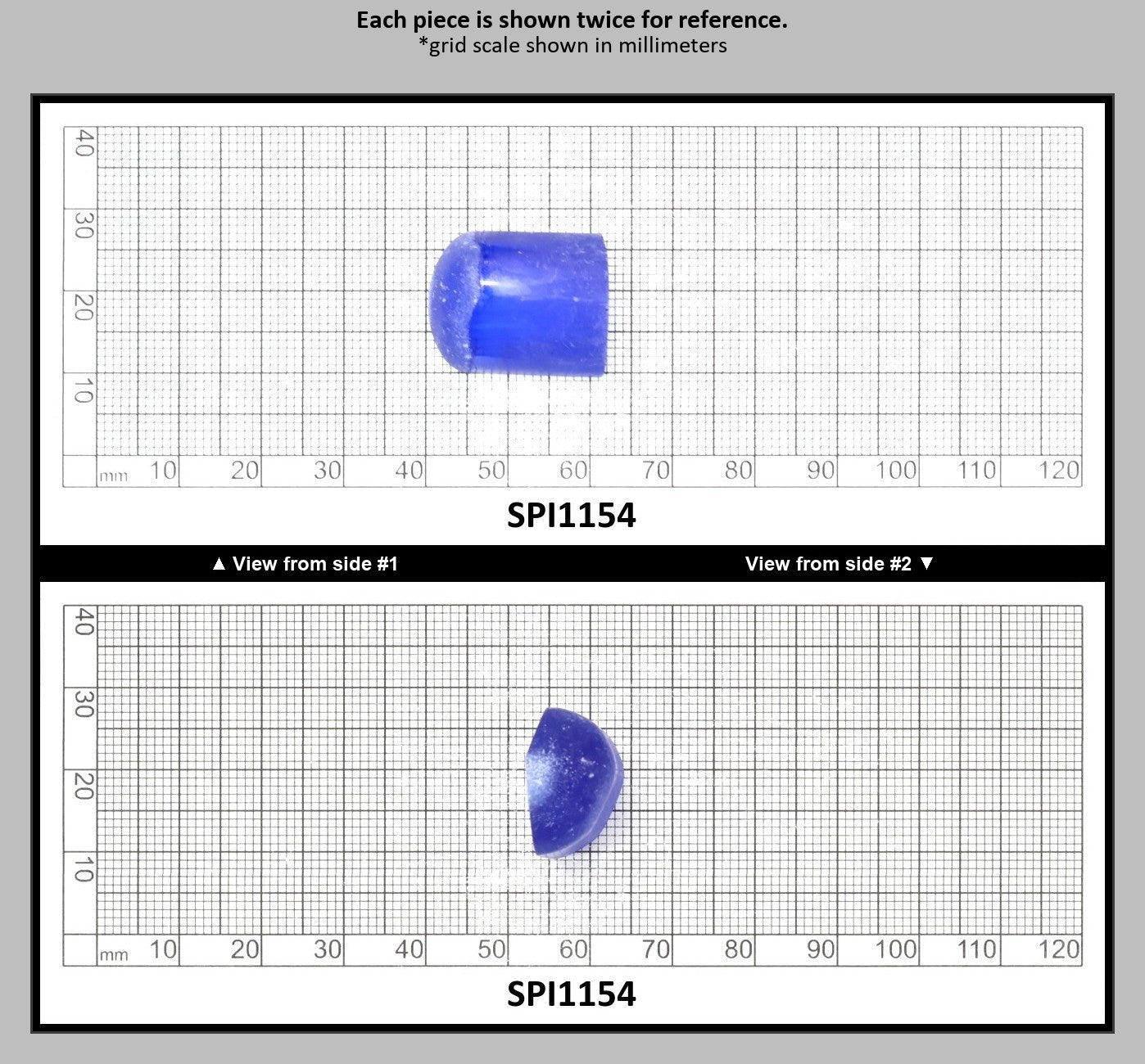 Cobalt Blue #114-Djeva Lab Created Spinel Faceting Rough for Gem Cutting - Various Sizes : SPI1154