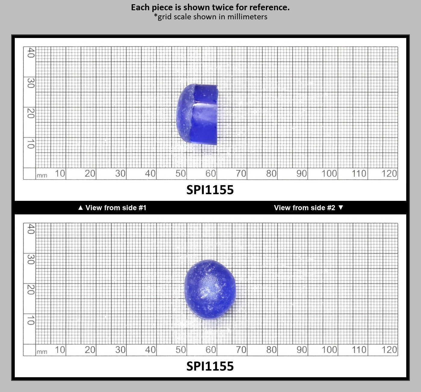 Cobalt Blue #114-Djeva Lab Created Spinel Faceting Rough for Gem Cutting - Various Sizes : SPI1155