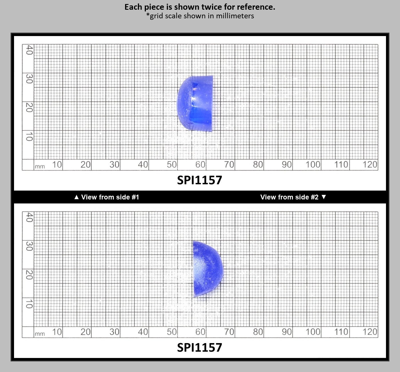 Cobalt Blue #114-Djeva Lab Created Spinel Faceting Rough for Gem Cutting - Various Sizes : SPI1157