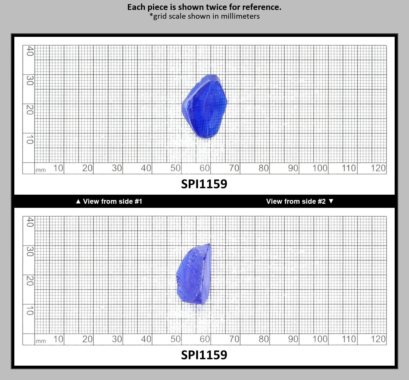 Cobalt Blue #114-Djeva Lab Created Spinel Faceting Rough for Gem Cutting - Various Sizes : SPI1159