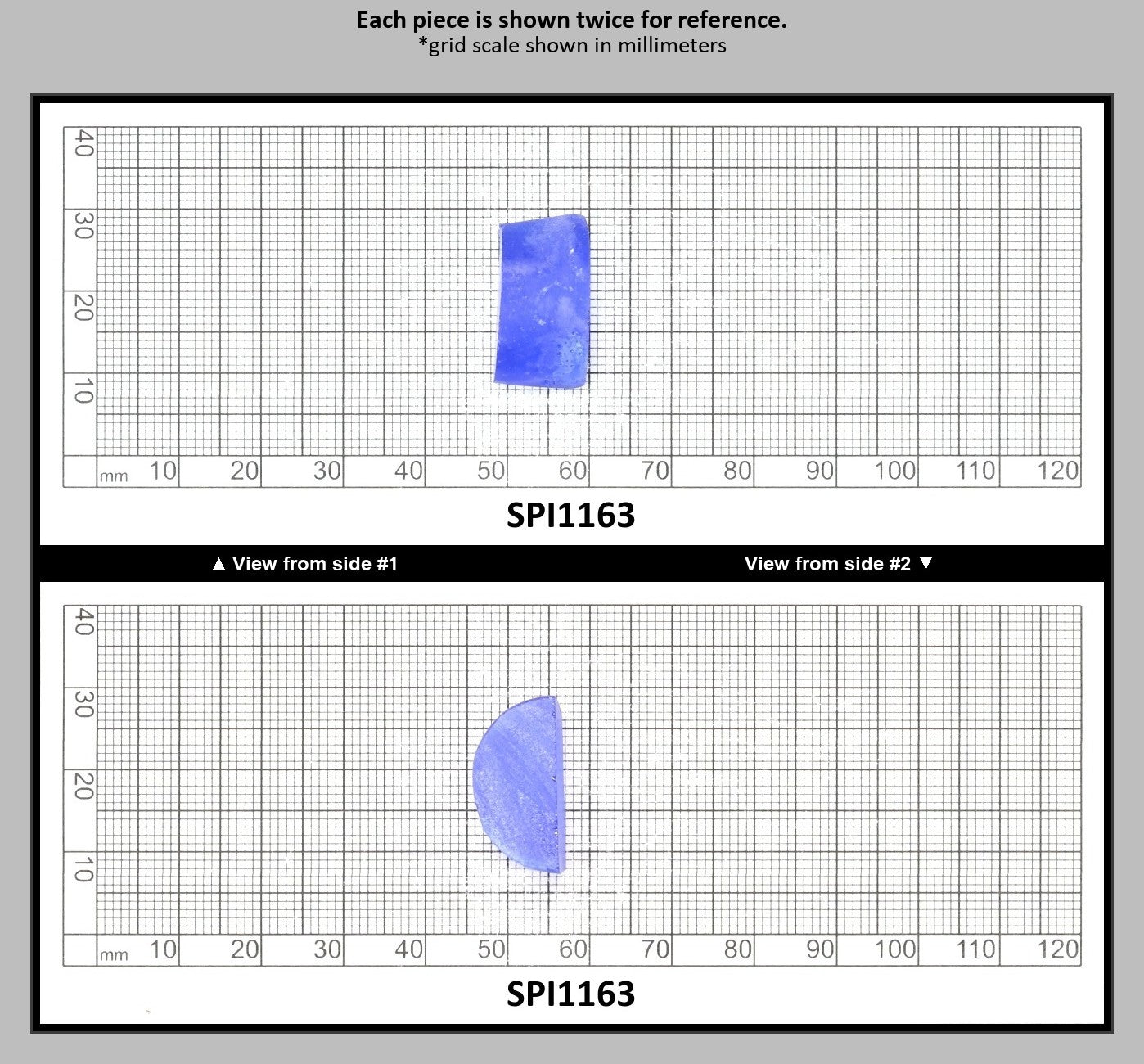 Cobalt Blue #114-Djeva Lab Created Spinel Faceting Rough for Gem Cutting - Various Sizes : SPI1163