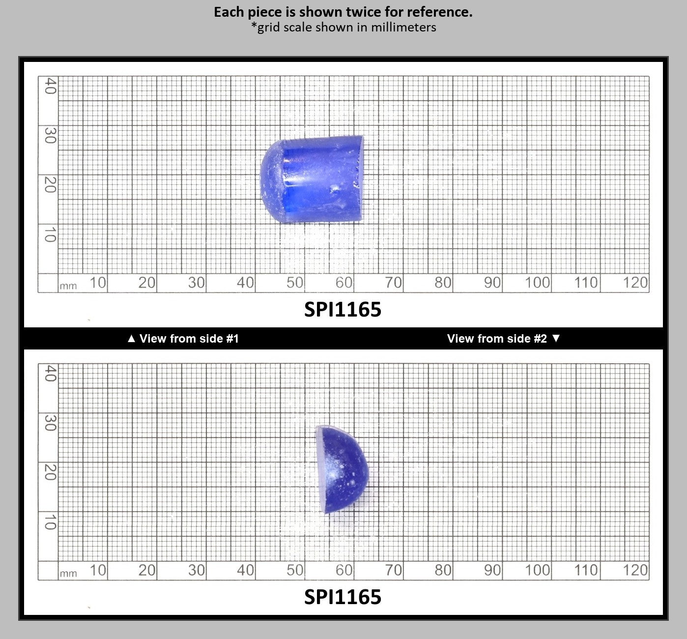 Cobalt Blue #114-Djeva Lab Created Spinel Faceting Rough for Gem Cutting - Various Sizes : SPI1165