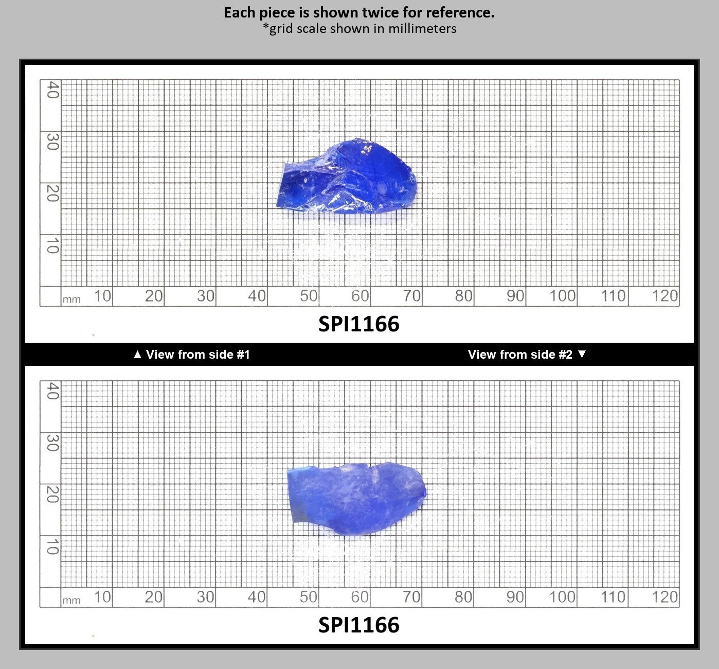 Cobalt Blue #114-Djeva Lab Created Spinel Faceting Rough for Gem Cutting - Various Sizes : SPI1166