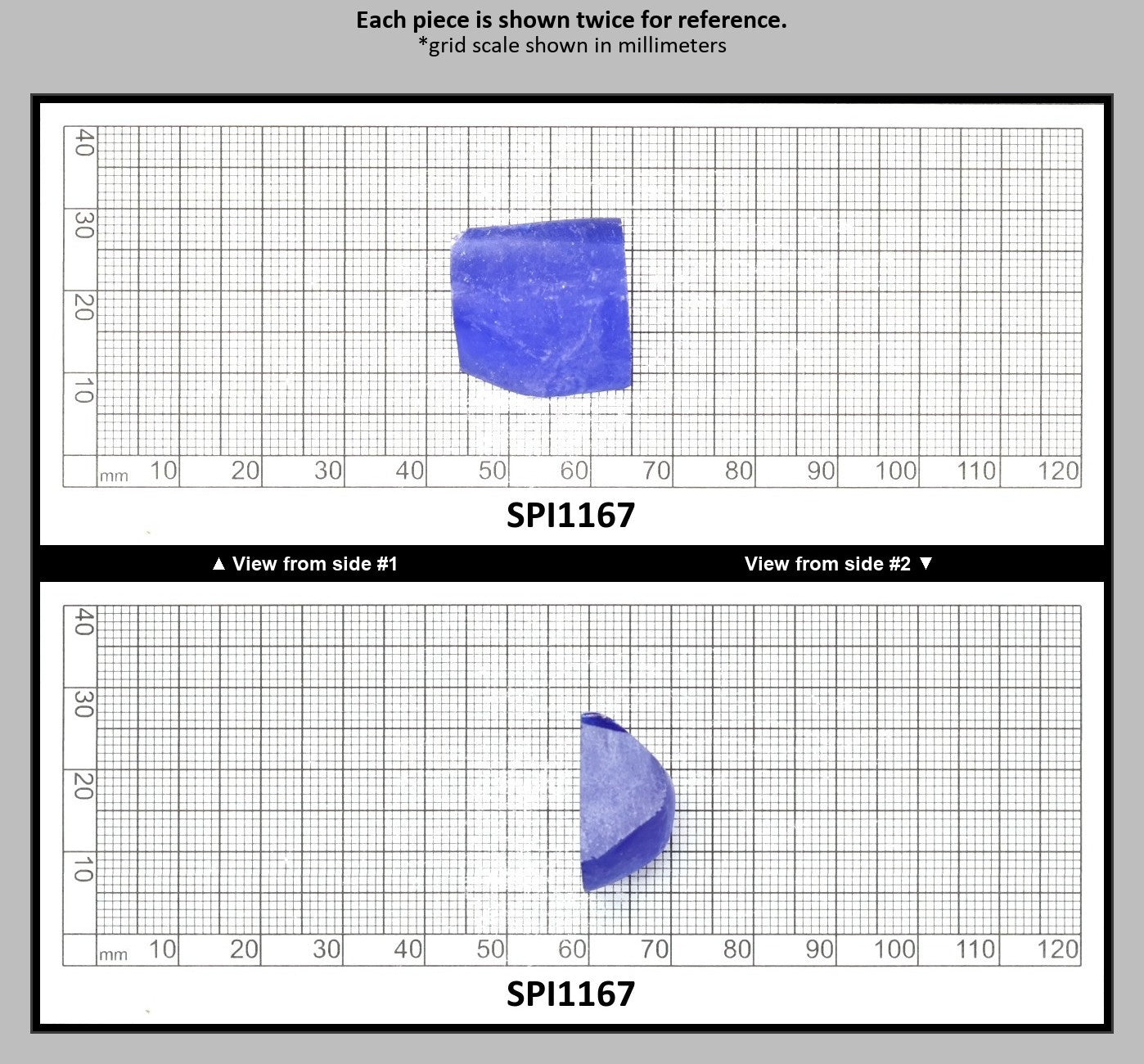 Cobalt Blue #114-Djeva Lab Created Spinel Faceting Rough for Gem Cutting - Various Sizes : SPI1167