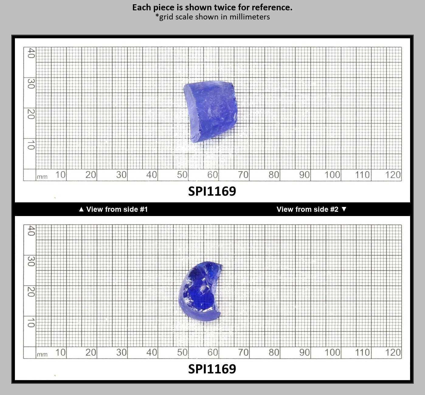 Cobalt Blue #114-Djeva Lab Created Spinel Faceting Rough for Gem Cutting - Various Sizes : SPI1169