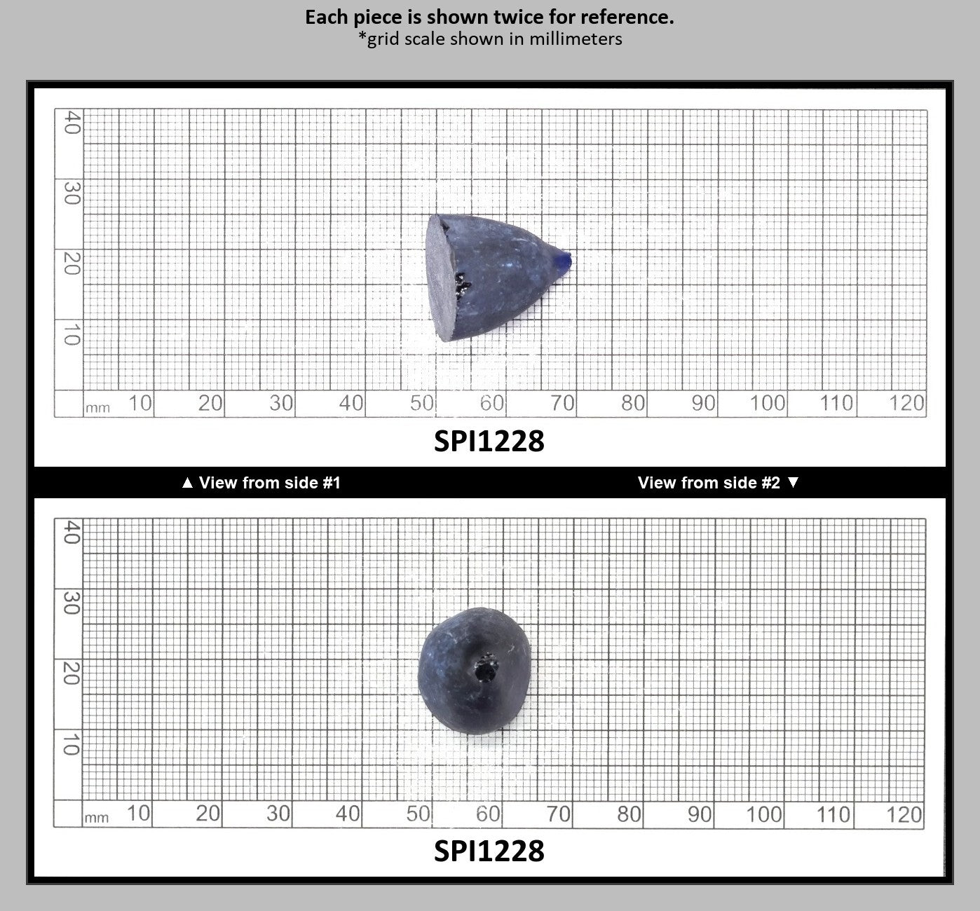 Burma Dark Blue #113-Djeva Lab Created Spinel Faceting Rough for Gem Cutting - Various Sizes : SPI1228