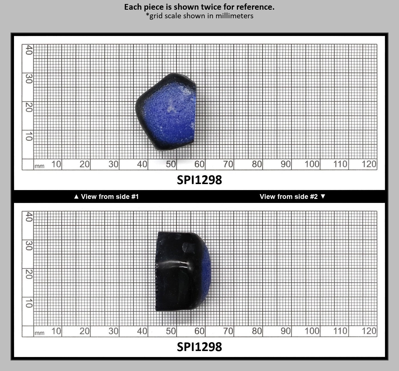 Burma Blue #112 Lab Created Spinel Faceting Rough for Gem Cutting - Various Sizes : SPI1298